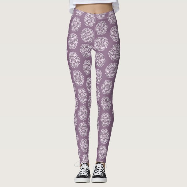 Wisteria Mandala Leggings (Front)
