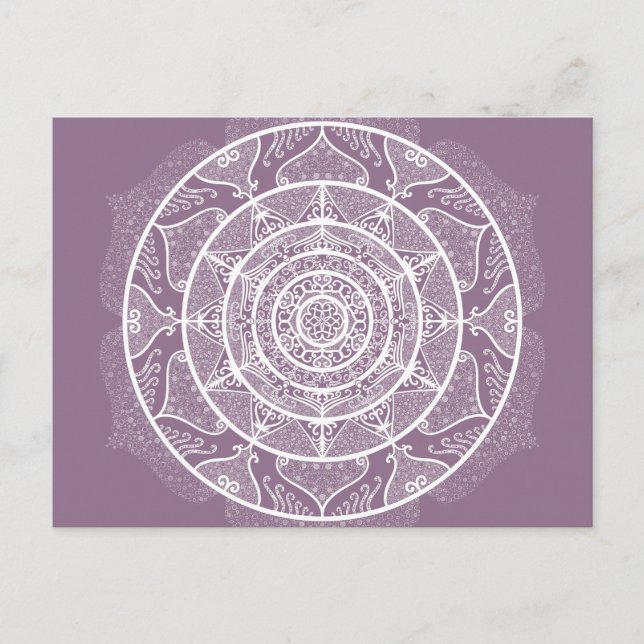 Wisteria Mandala Postcard (Front)