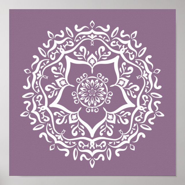 Wisteria Mandala Poster (Front)