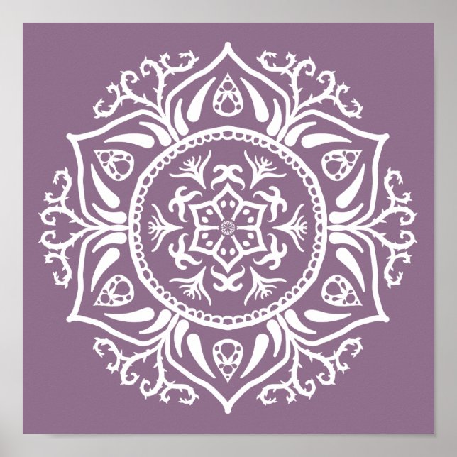 Wisteria Mandala Poster (Front)