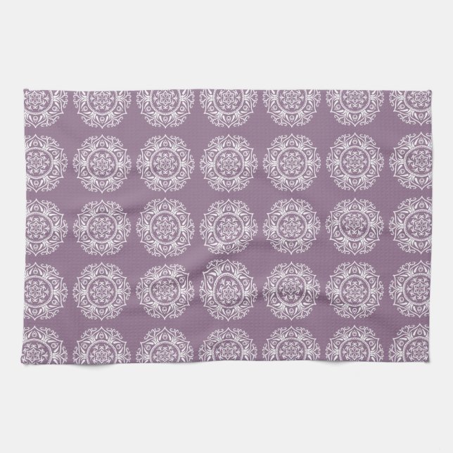 Wisteria Mandala Tea Towel (Horizontal)