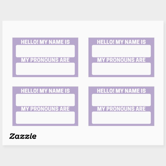 Wisteria Name & Pronoun Labels (Sheet)