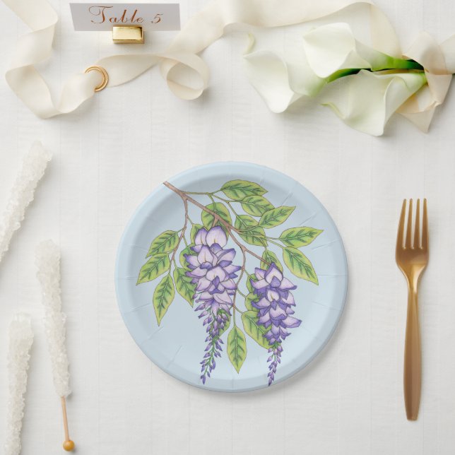 Wisteria Paper Plate (Wedding)