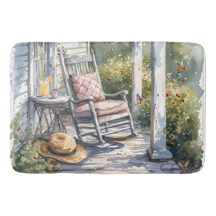 Wisteria Porch Rocking Chair Scene Bath Mat