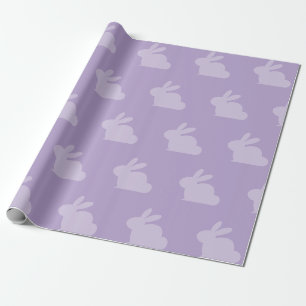 Wisteria Purple Easter Bunny Wrapping Paper