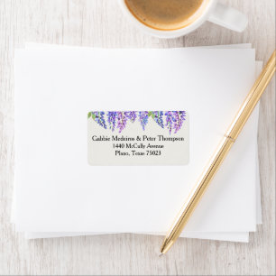 Wisteria Purple Flowers Botanical Garden Label