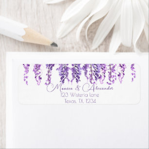 Wisteria Purple Flowers Elegant Return Address Label
