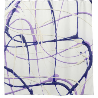 Wisteria Purple Paint Splatter Shower Curtain