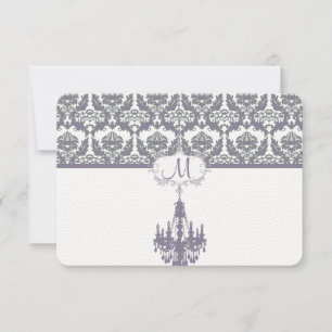 Wisteria Purple Vintage Chandelier Response Cards