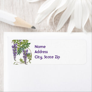 Wisteria Return Address Label