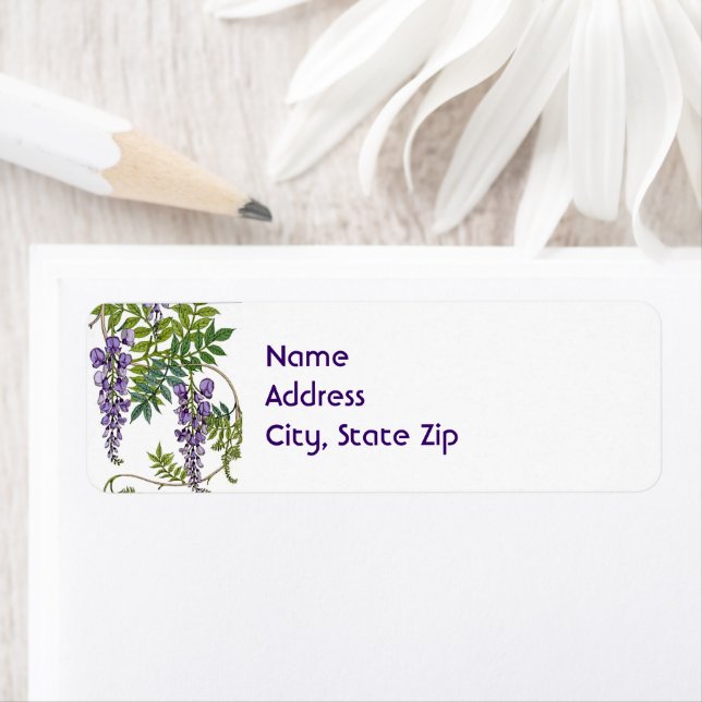 Wisteria Return Address Label (Insitu)