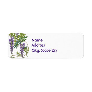 Wisteria Return Address Label