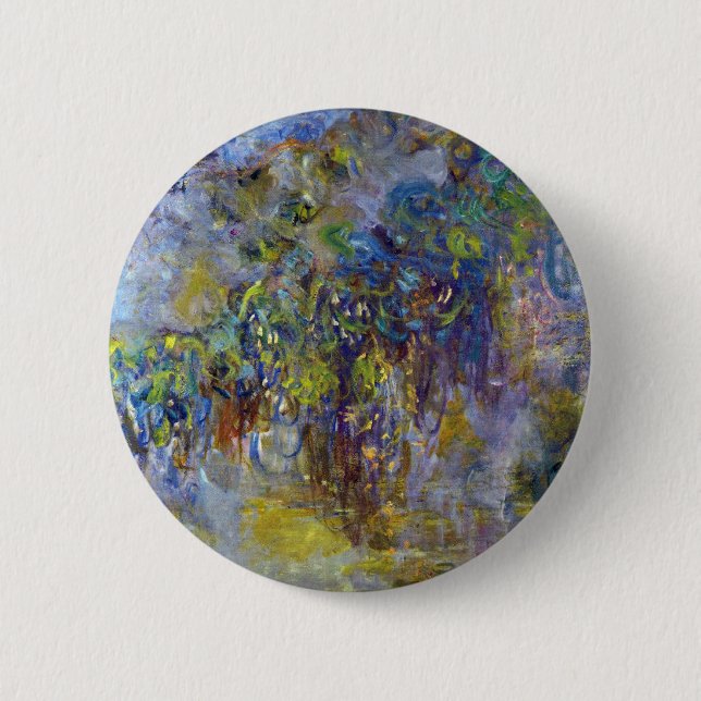 Wisteria (right half) by Claude Monet 6 Cm Round Badge (Front)