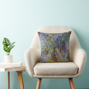 Wisteria (right half) by Claude Monet Cushion