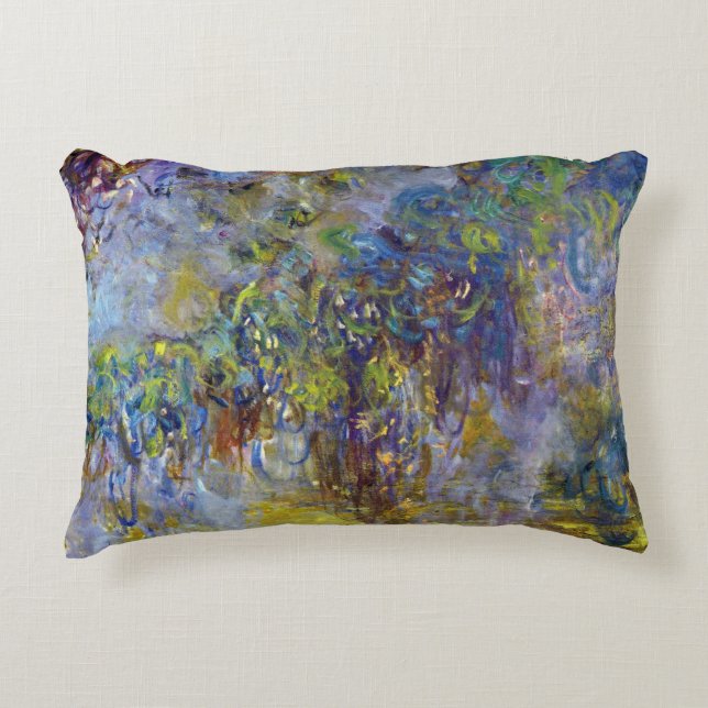 Wisteria (right half) by Claude Monet Decorative Cushion (Front)