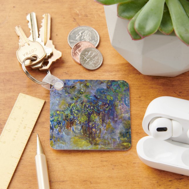 Wisteria (right half) by Claude Monet Key Ring (Desk)