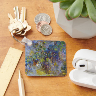 Wisteria (right half) by Claude Monet Key Ring