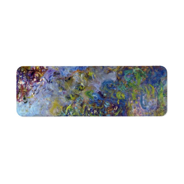 Wisteria (right half) by Claude Monet Return Address Label (Front)