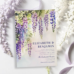 Wisteria Romantic Garden Party Elegant Wedding Invitation