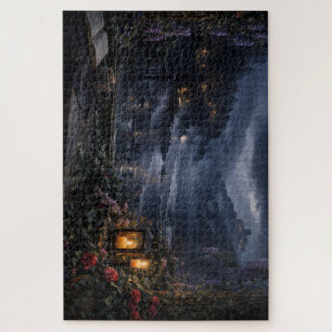 Wisteria Rose Lake Castle Jigsaw Puzzle