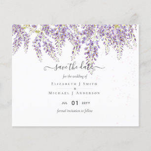 Wisteria Sage Wedding Save Dates BUDGET Flyer