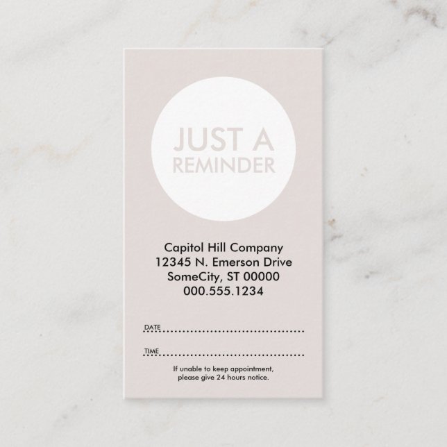 wisteria stairs appointment card (Front)