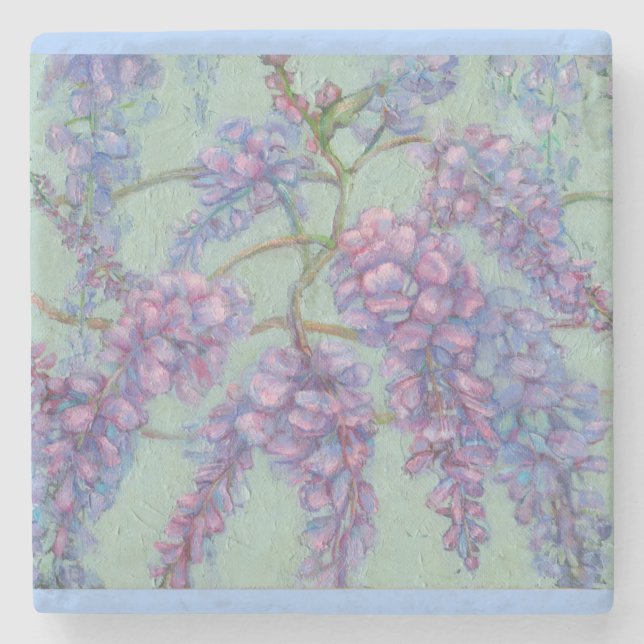 Wisteria Stone Coaster (Front)