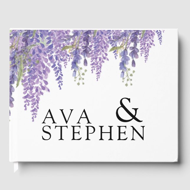 Wisteria tree Wedding Guest Book (Front)
