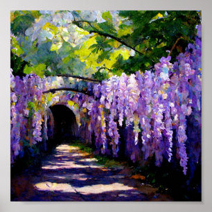 Wisteria tunnel poster