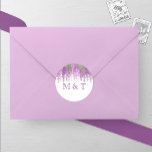 Wisteria Wonder Wedding Classic Round Sticker<br><div class="desc">Seal your wedding invitation envelopes with this stunning Wistera Wonder Wedding Round Sticker. This sticker features our watercolored whimsical Wisteria Flowers cascading down the top of the sticker to your initials. It is perfect for your upcoming spring or summer wedding.</div>