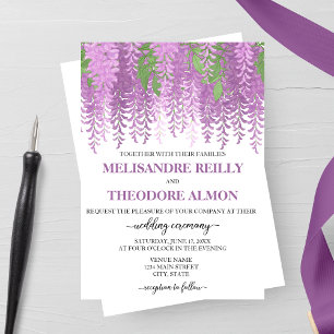 Wisteria Wonder Wedding Invitation
