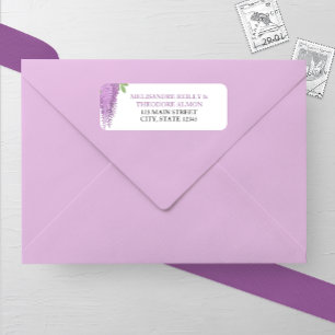 Wisteria Wonder Wedding Return Address Label