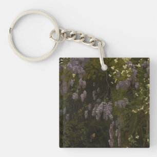 Wisterias in Bloom - Floral Composition Key Ring