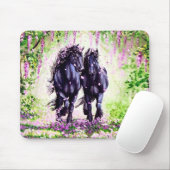 "Wistful Friesians" Mouse Pad (With Mouse)