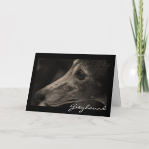Wistful Greyhound Loving Eyes Card