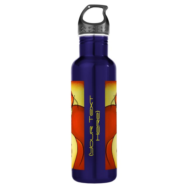 Wistful Lady In Orange Stainless Steel Water Bottl 710 Ml Water Bottle (Front)