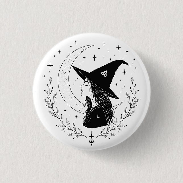 Witch 3 Cm Round Badge (Front)