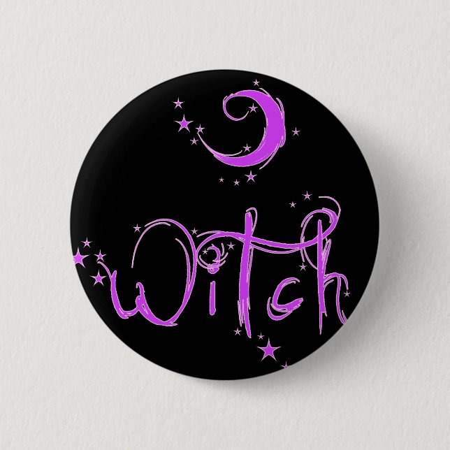 Witch 6 Cm Round Badge (Front)