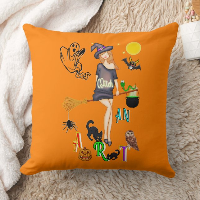 Witch An Art Cushion (Blanket)
