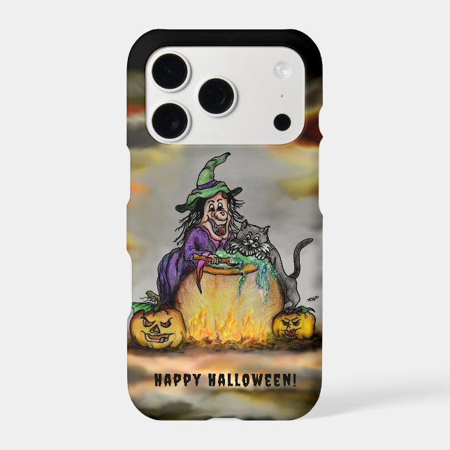 Witch and black Cat, Happy Halloween! (Back)