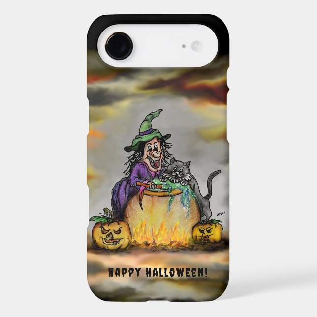 Witch and black Cat, Happy Halloween! (Back)