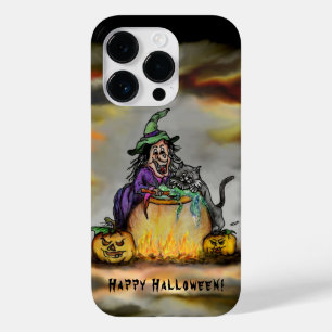 Witch and black Cat, Happy Halloween! Case-Mate iPhone 14 Pro Case