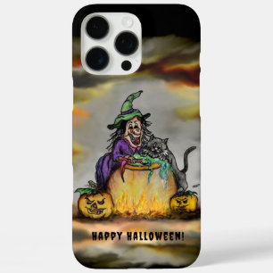 Witch and black Cat, Happy Halloween! iPhone 16 Pro Max Case
