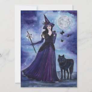 Witch and black wolf by Renee Lavoie