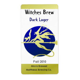 Witch and Blue Moon Bottle Labels