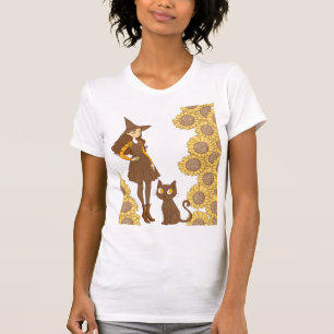 “Witch and Cat Bella+Canvas Women’s Slim Fit Tee” T-Shirt
