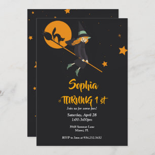 witch and cat birthday card