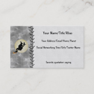 Witch and Cat Business Card