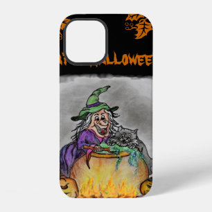 Witch and cat, Happy Halloween! iPhone Case
