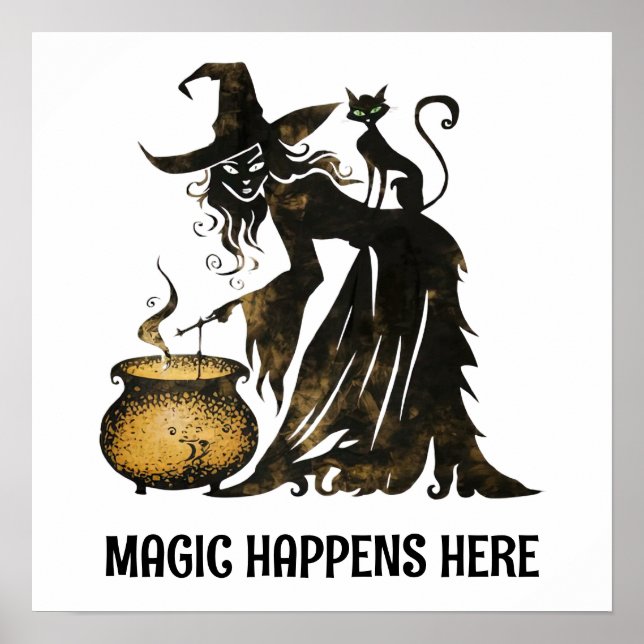 Witch and Cat Poster (Front)